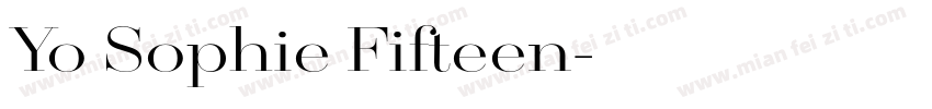 Yo Sophie Fifteen字体转换